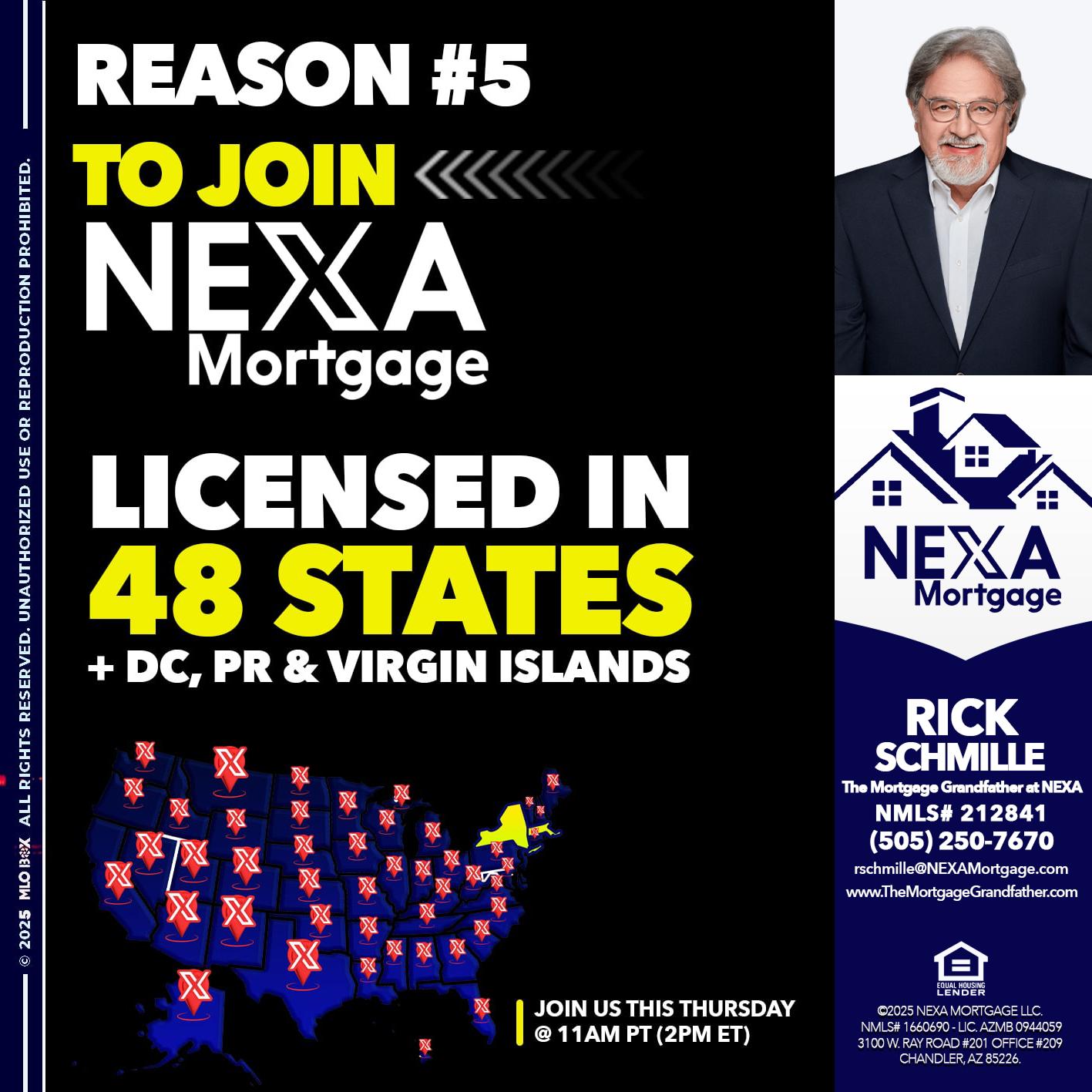 REASON 5 - Rick E Schmille -The Mortgage Grandfather at NEXA