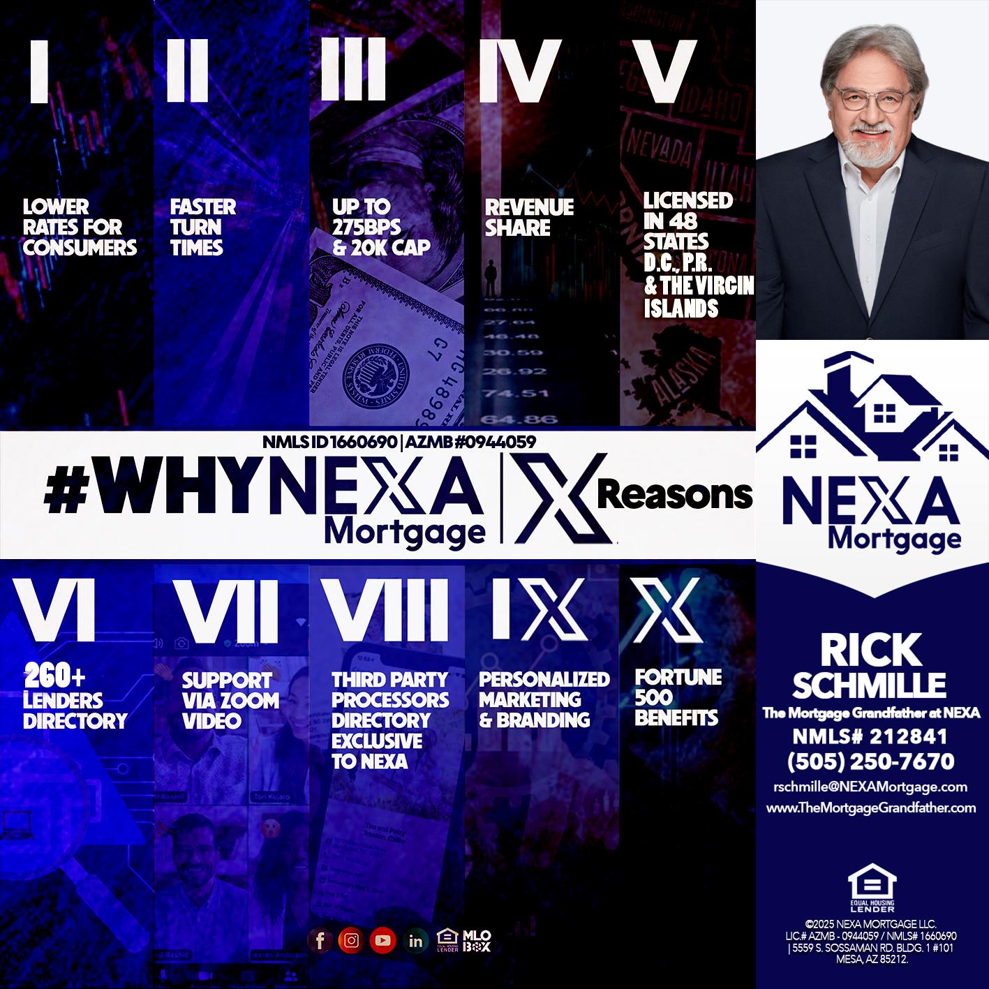 WHYNEXA TOP X - Rick E Schmille -The Mortgage Grandfather at NEXA