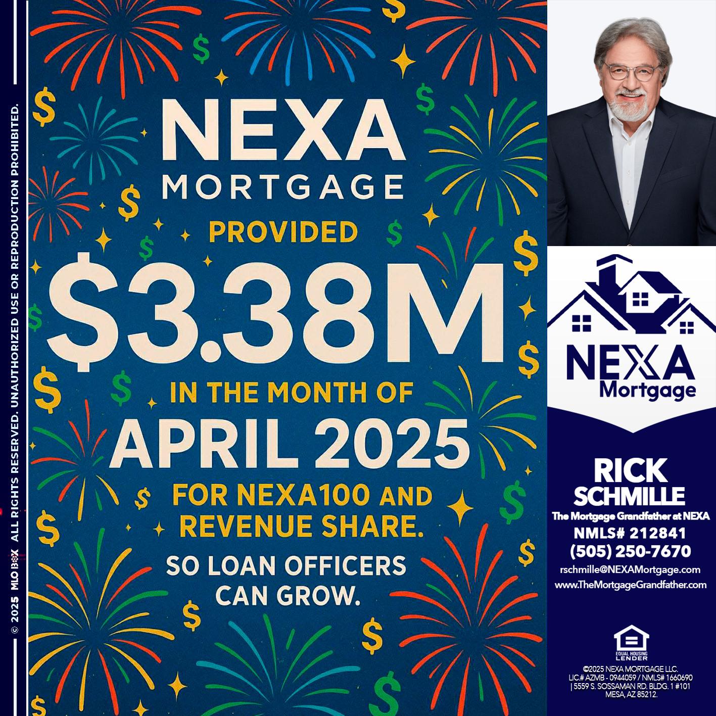 $3.38M - Rick E Schmille -The Mortgage Grandfather at NEXA