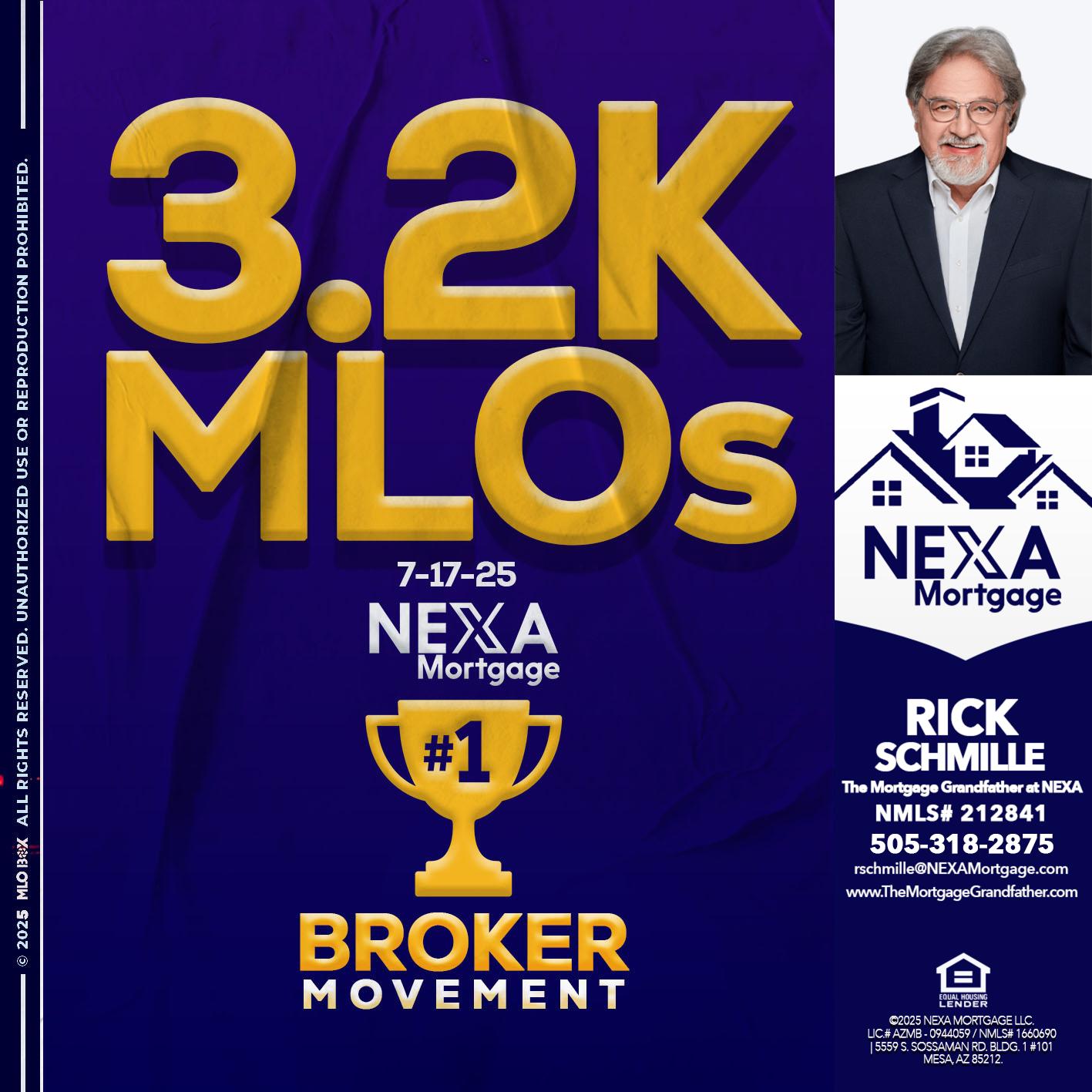 3.2K MLOs - Rick E Schmille -The Mortgage Grandfather at NEXA