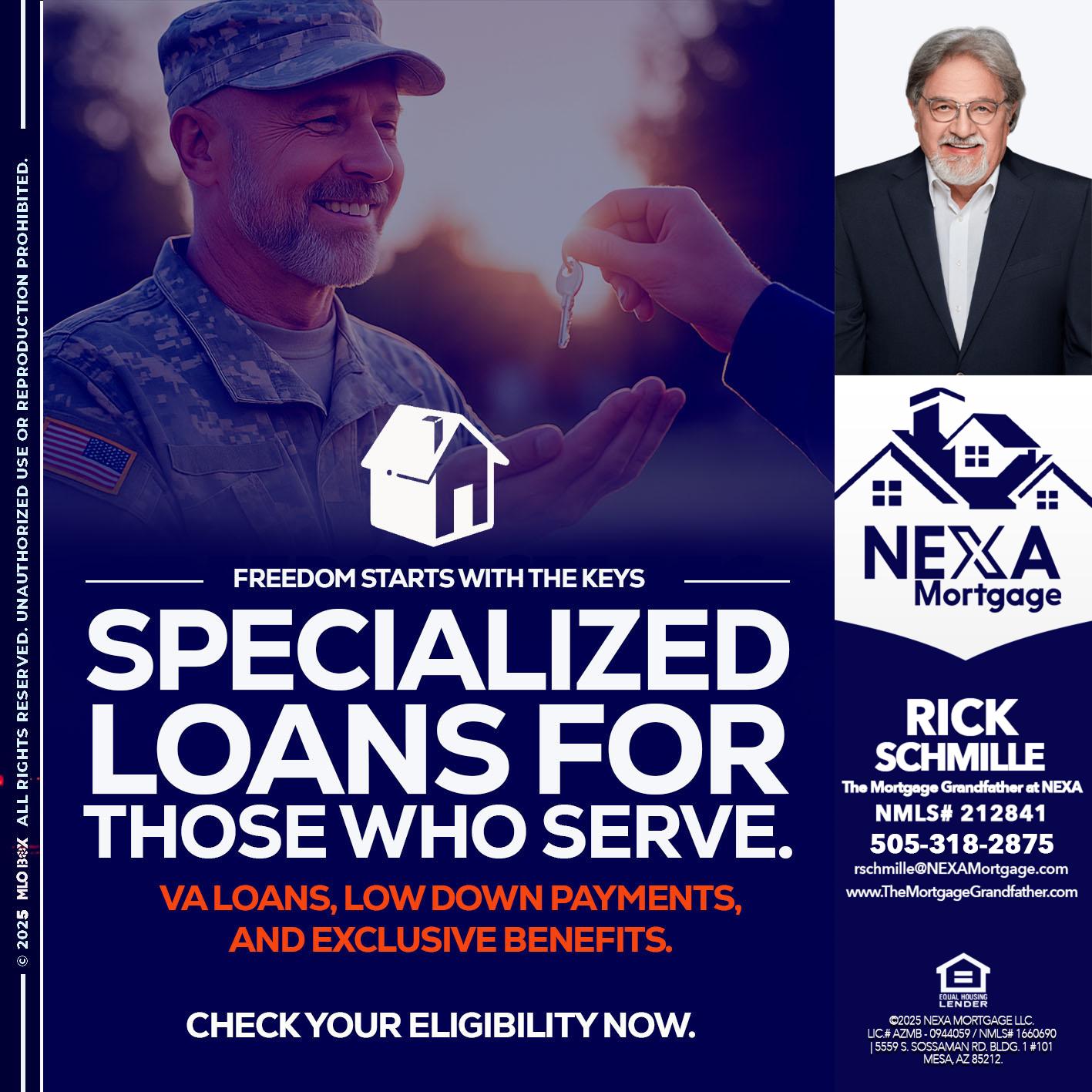 SPECIALIZED LOANS - Rick E Schmille -The Mortgage Grandfather at NEXA