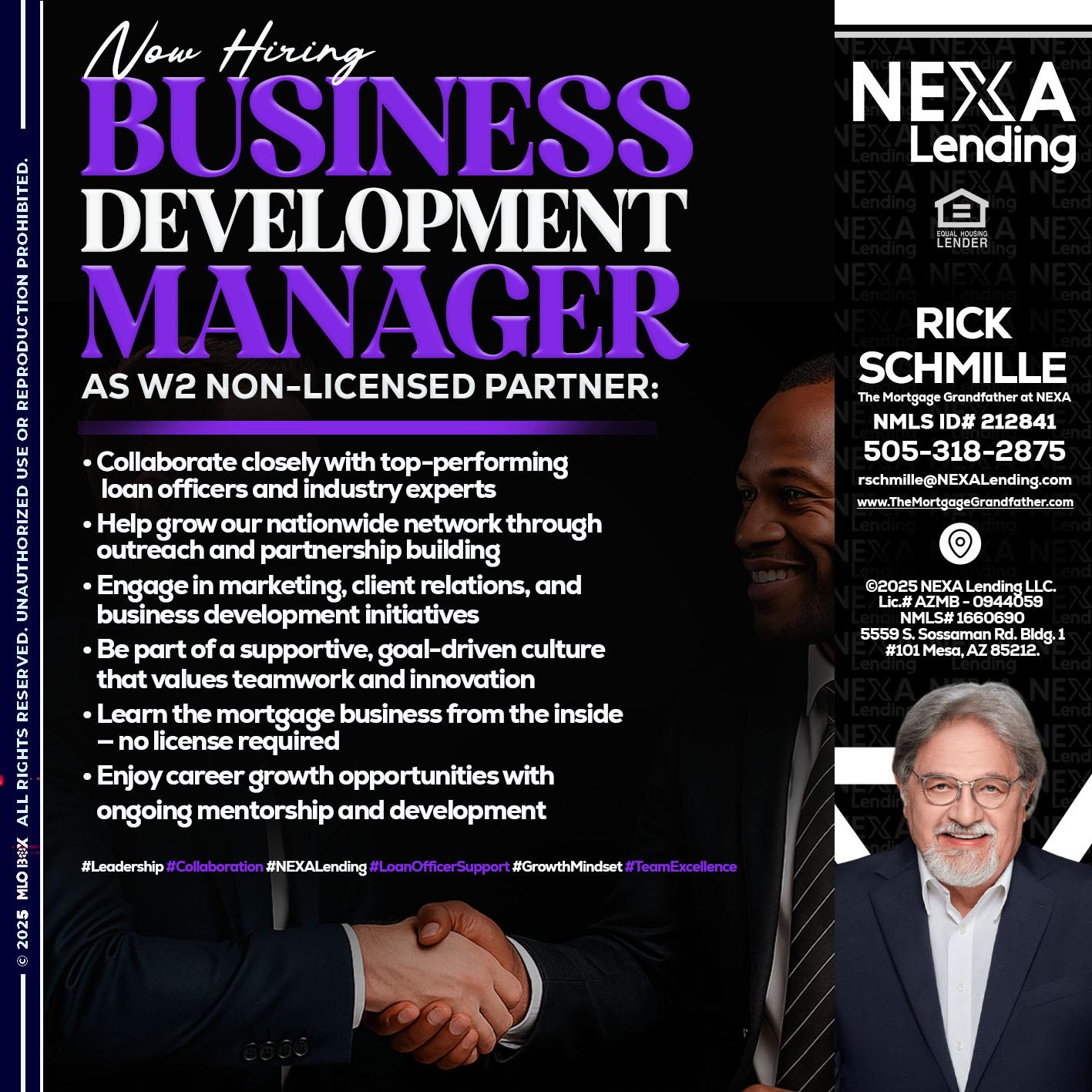 NOW HIRING - Rick E Schmille -The Mortgage Grandfather at NEXA