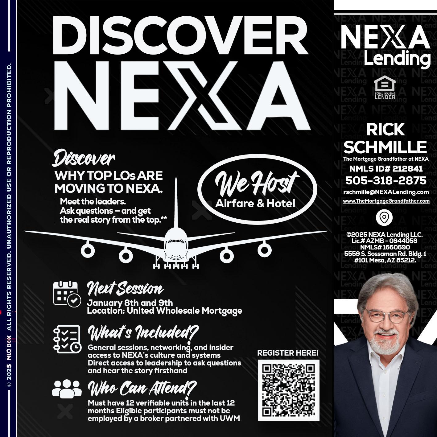 DISCOVER NEXA - Rick E Schmille -The Mortgage Grandfather at NEXA