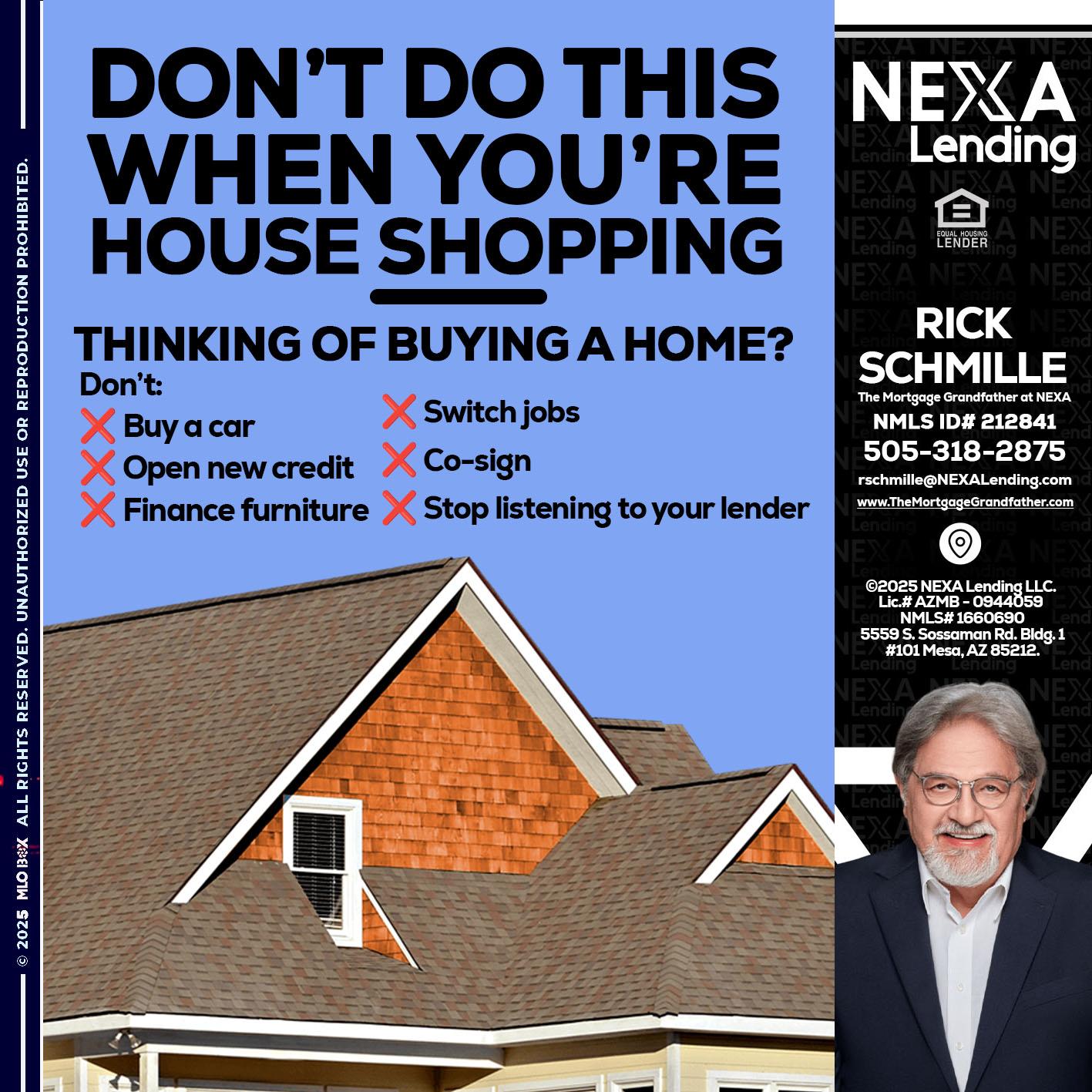 DONT DO THIS - Rick E Schmille -The Mortgage Grandfather at NEXA