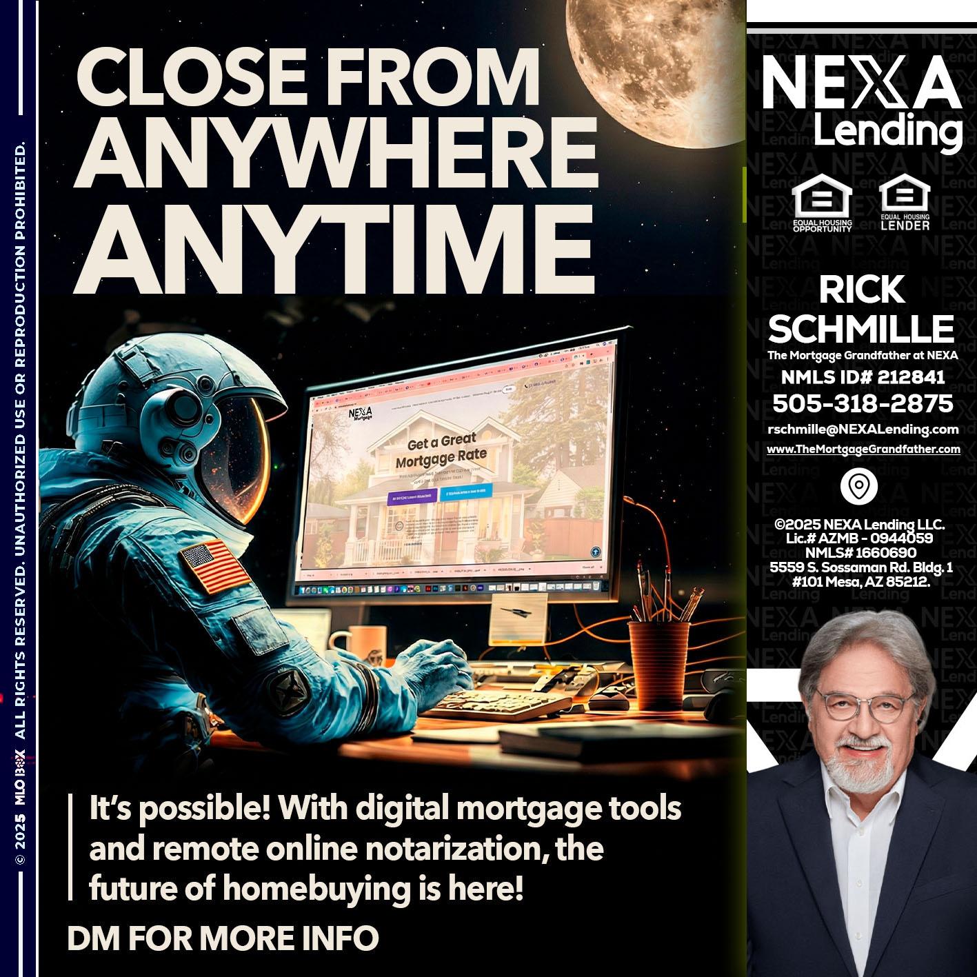close from - Rick E Schmille -The Mortgage Grandfather at NEXA