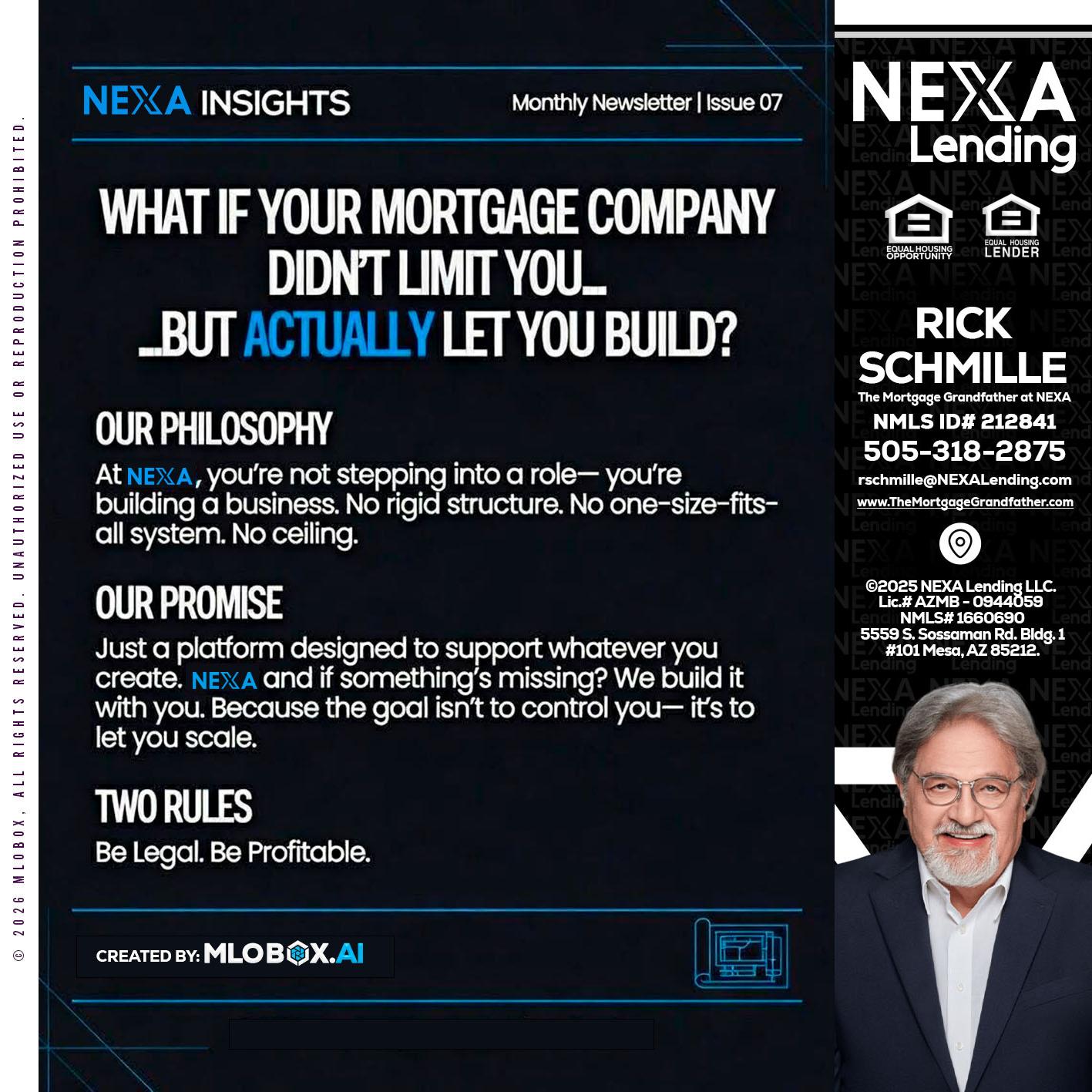 NEXA INSIGHTS - Rick E Schmille -The Mortgage Grandfather at NEXA