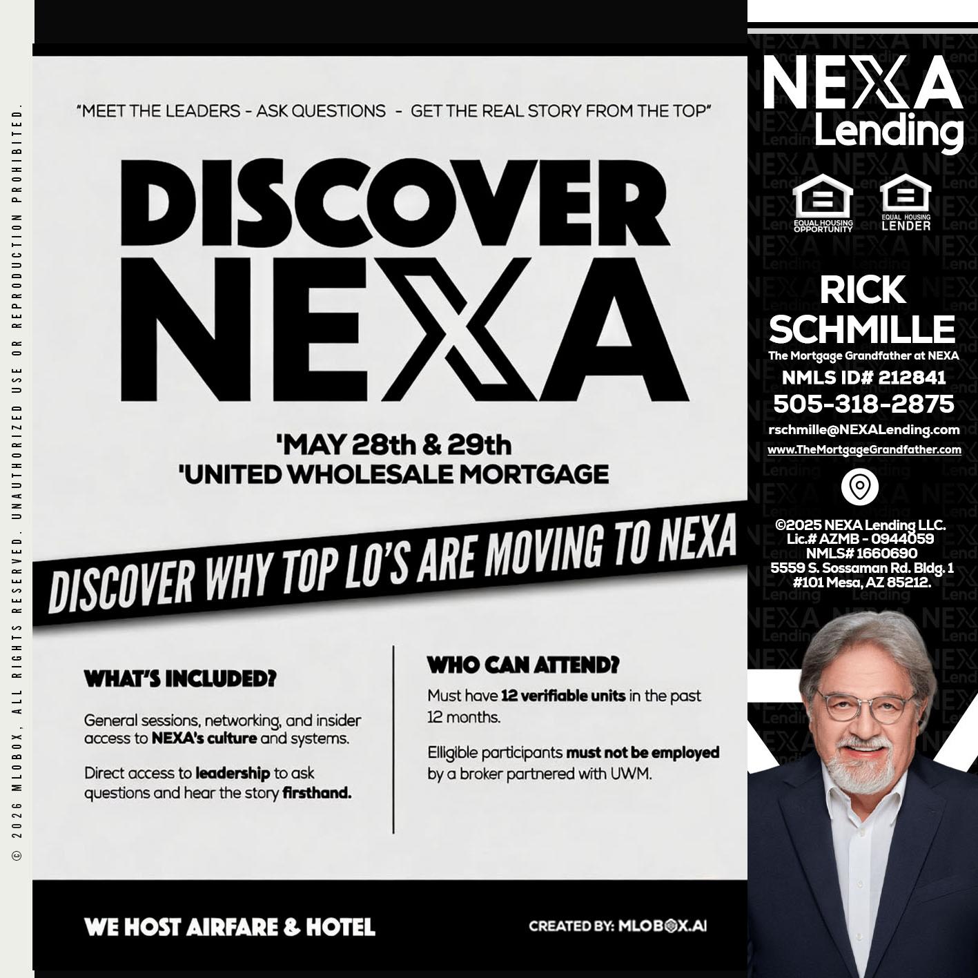 DISCOVER NEXA - Rick E Schmille -The Mortgage Grandfather at NEXA