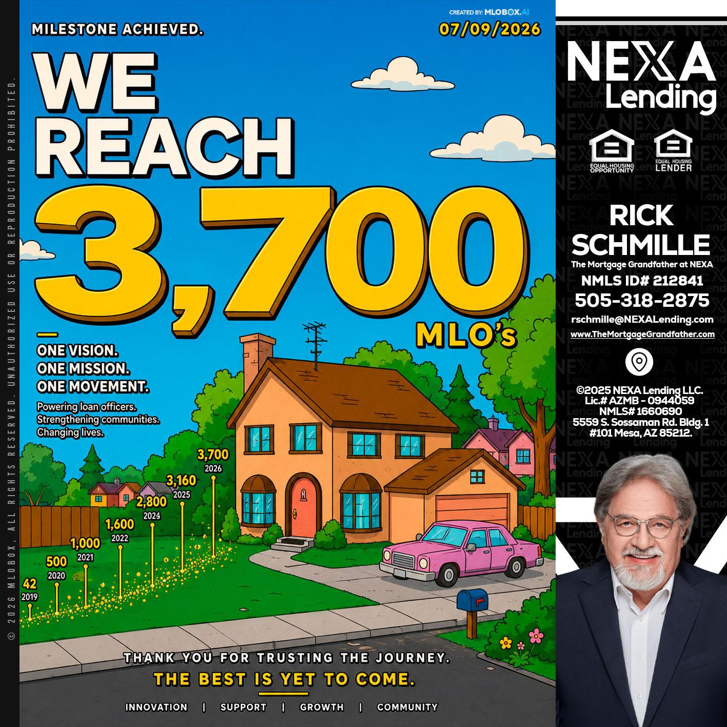 3,700 MLO's - Rick E Schmille -The Mortgage Grandfather at NEXA